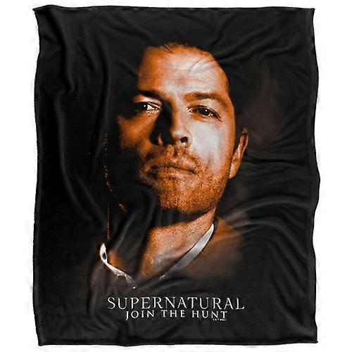 Supernatural Castiel Portrait Soft Touch Blanket