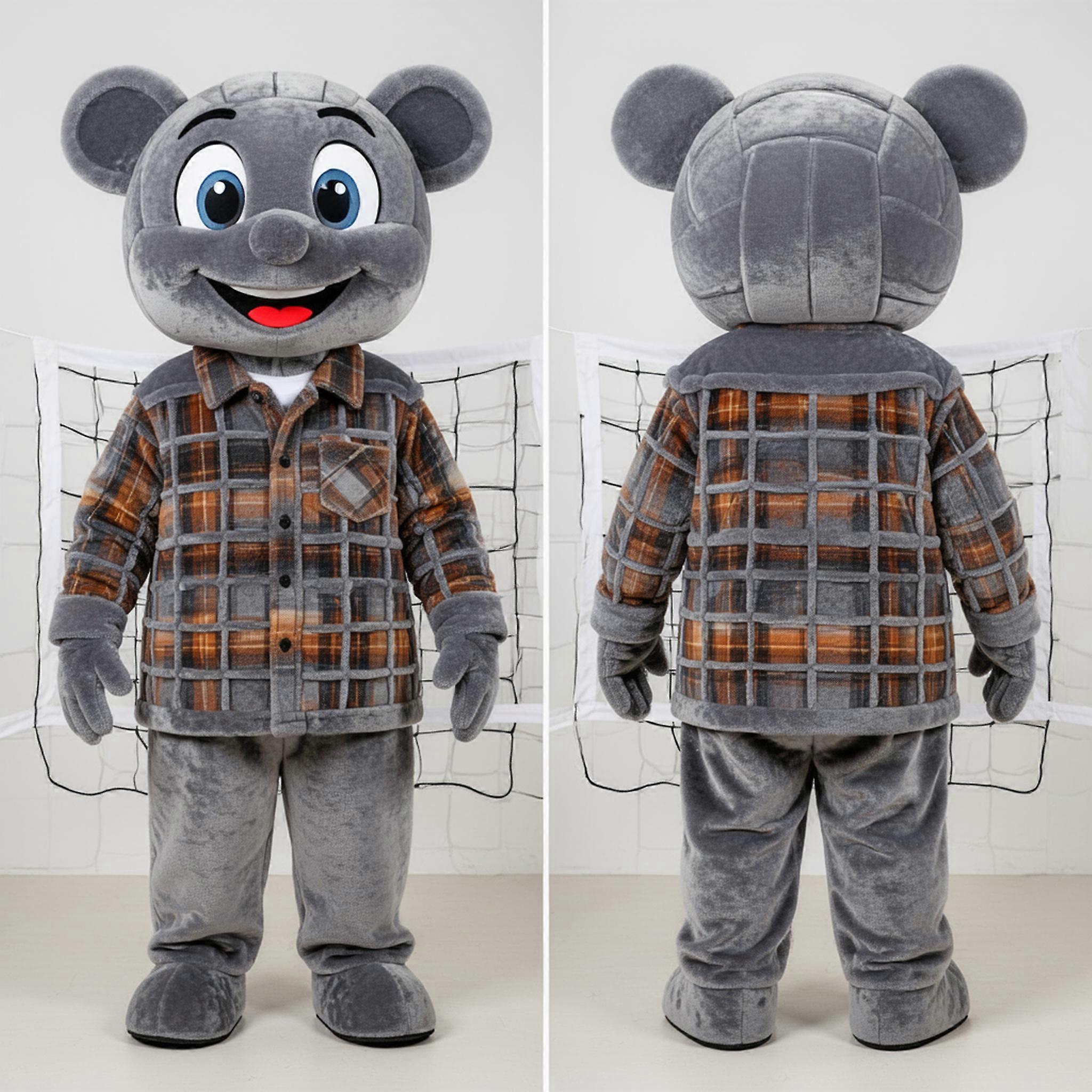 MASTICOT Velvety Gray Net Volleyball Net Mascot