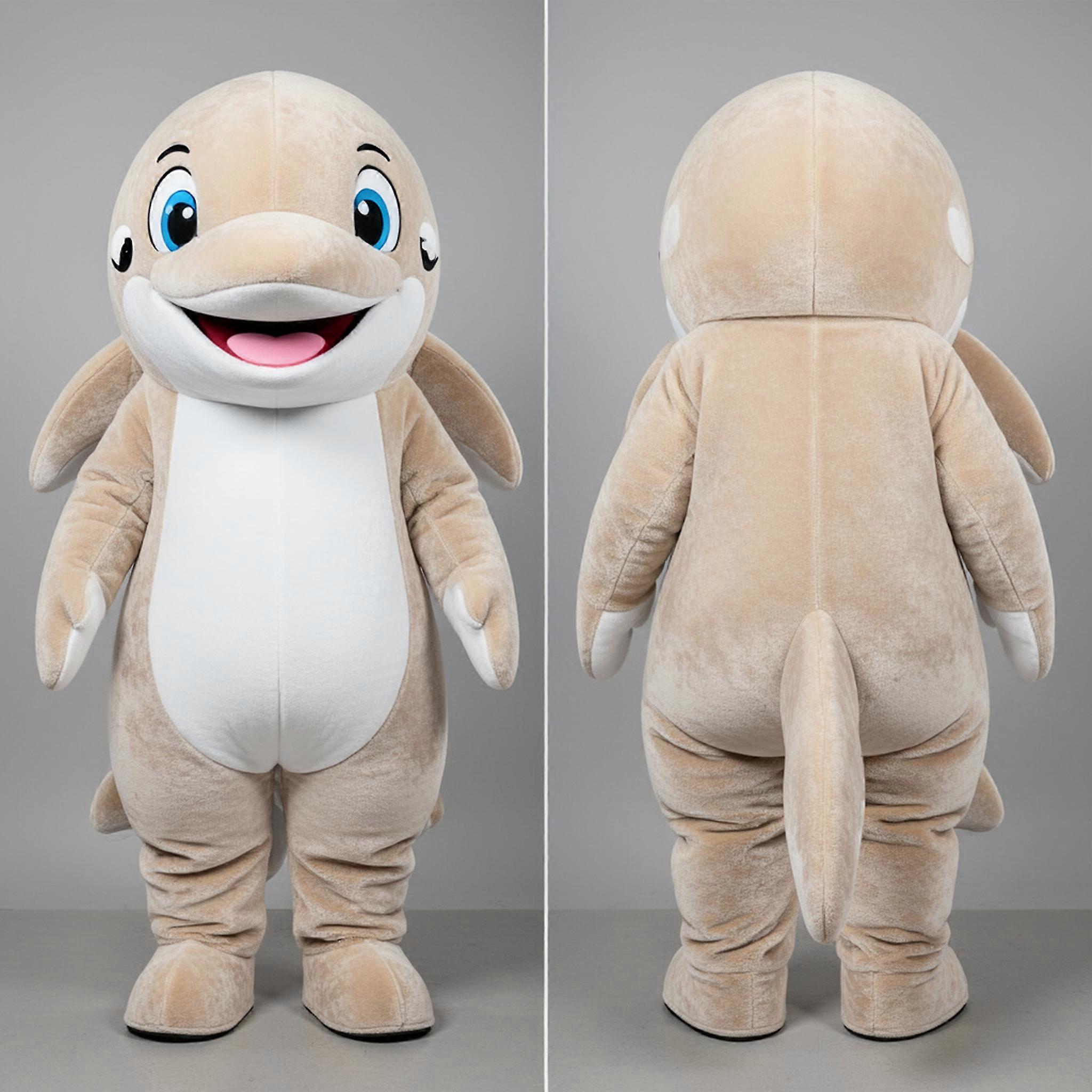 MASTICOT Beige Rounded Killer Whale Mascot