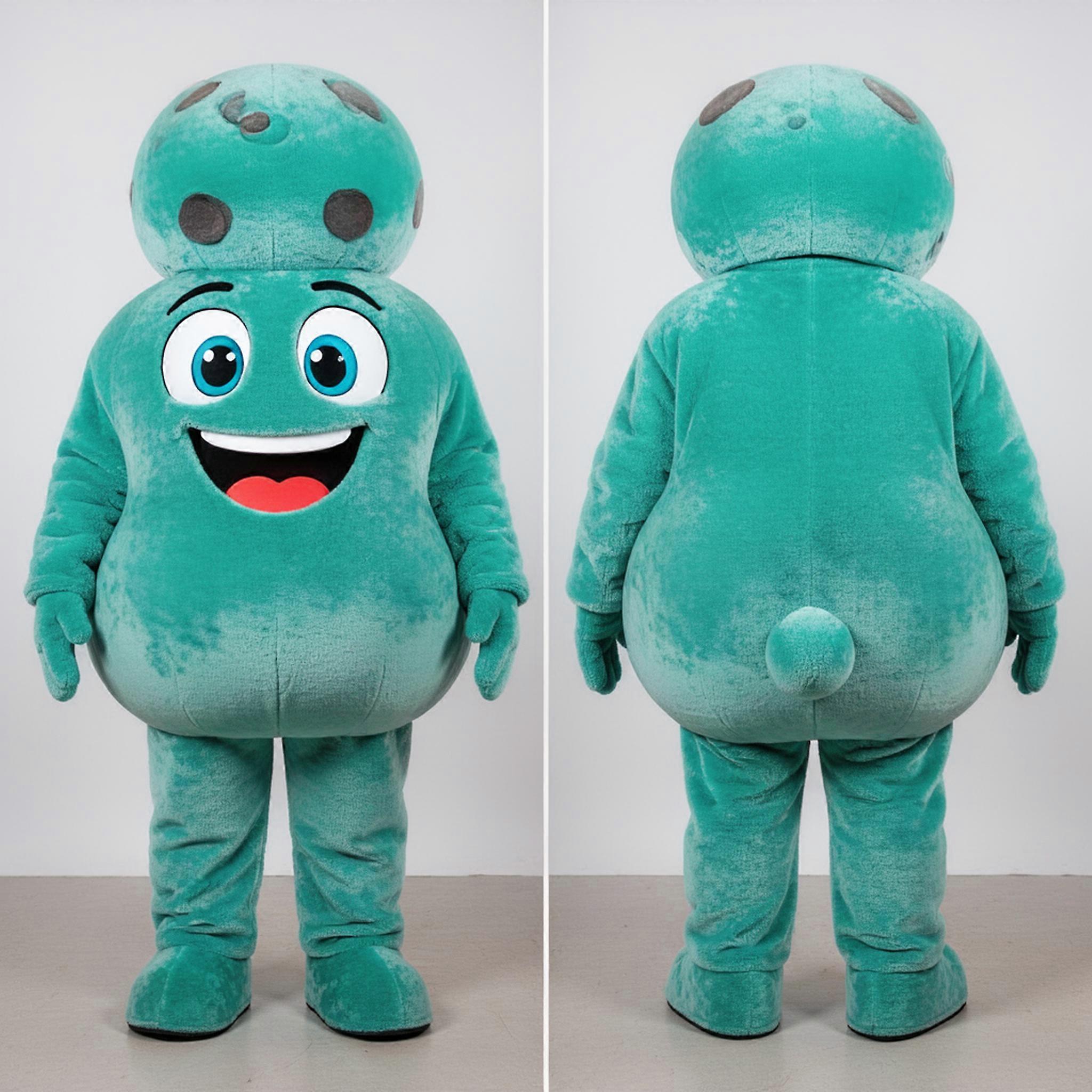 MASTICOT Teal Velvety Meatballs Mascot