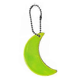 High Visibility Moon-Shaped Hanger compatible with Bag Pendant Walk Car Reflective Keychain