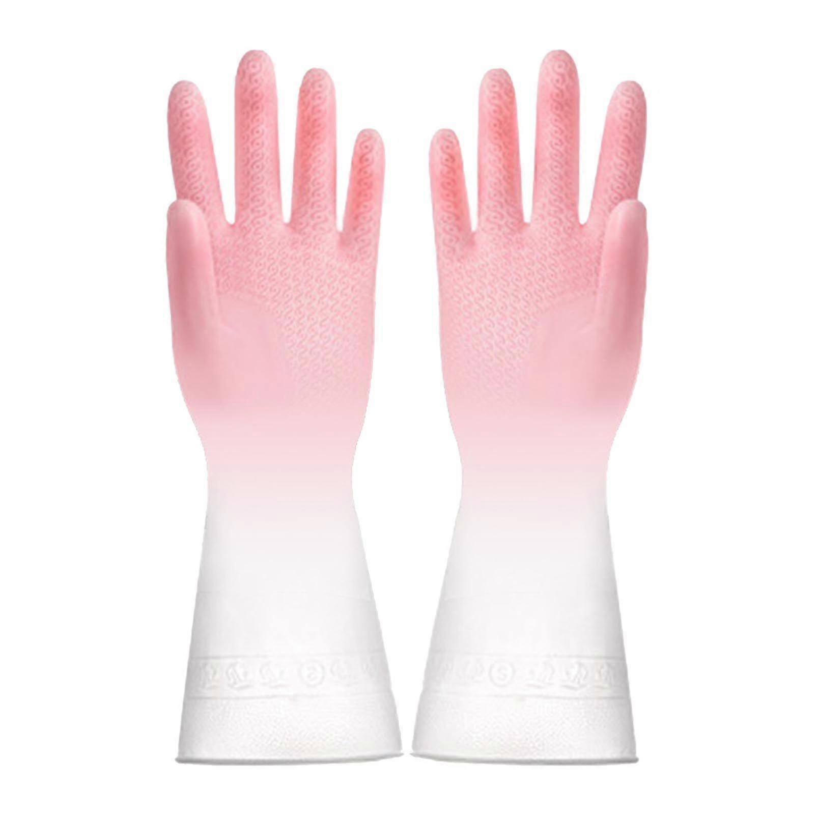 Rubber Non-Slip Reusable Cleaning Gloves