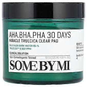 SOME BY MI, AHA/BHA/PHA, 30 Days Miracle Truecica Clear Pad, 70 Pads, 125 ml (4,22 fl oz)