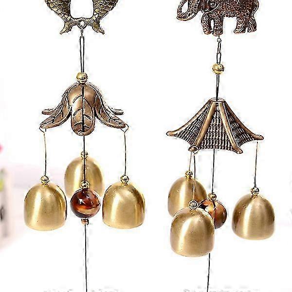 Copper Elephant Garden Wind Chime