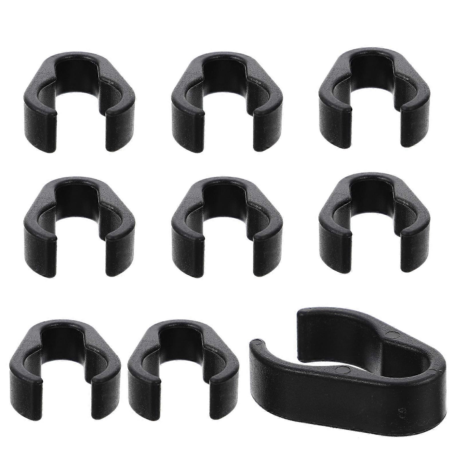 Black Plastic Microphone Cable Holders for Mic Cable Management 10Pcs