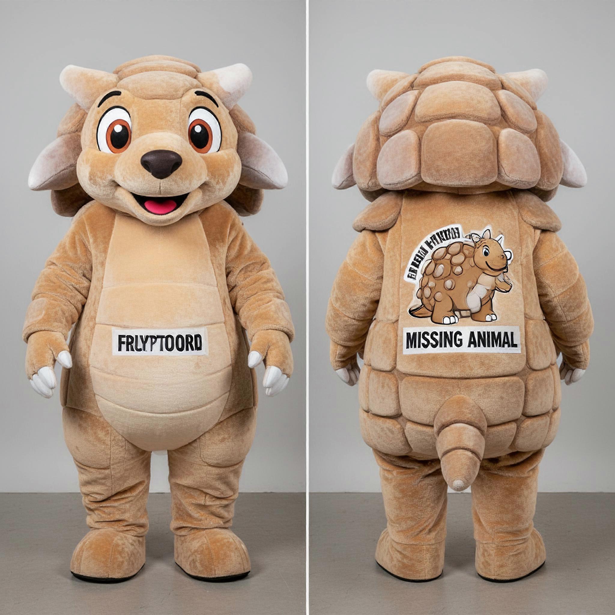 MASTICOT Tan Rounded Glyptodon Mascot