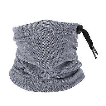 Adults Face Scarf Cycling Sun Proof Neck Gaiter Multi Functional for Outdoor Fishing Sports Gray BlueYMQX)