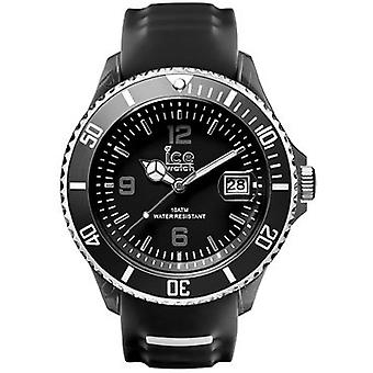 Ice-sporty Japanese Quartz Analog Man Watch with Silicone Bracelet SR.3H.BKW.BB.S.15