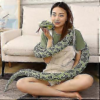 1 Stück 200 cm/300 cm große Riesenschlangen-Plüschtier, realistische lange goldene Python-Stoffschlange, Plüschtier, Geschenk für Kinder und Jungen, Heimdekoration - Neu eingetroffen S07