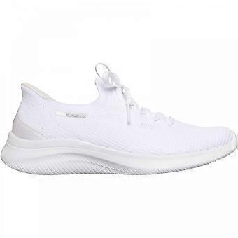 Women's Skechers Ultra Flex 4.0 | White | Womens Slip Ins Trainers