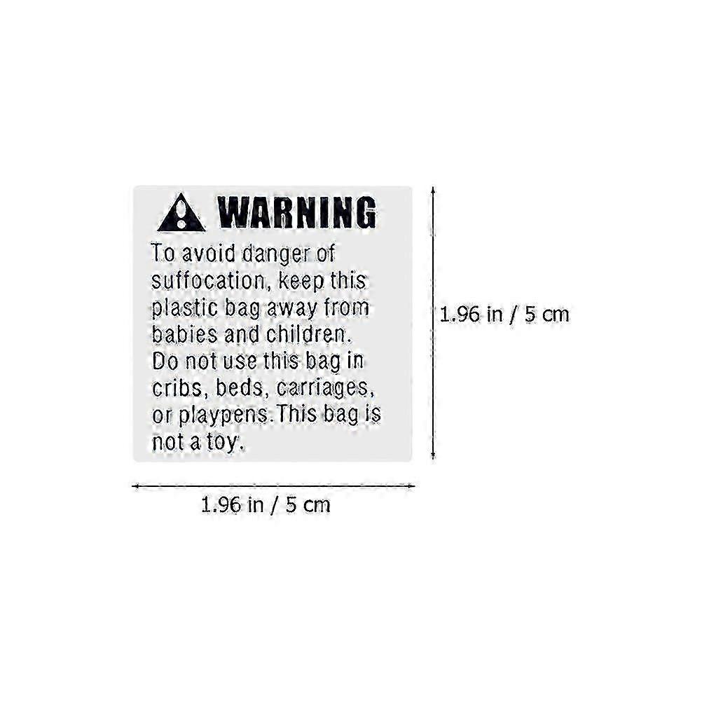 Self-Adhesive Suffocation Warning Labels Paper Warning Stickers 1 Roll