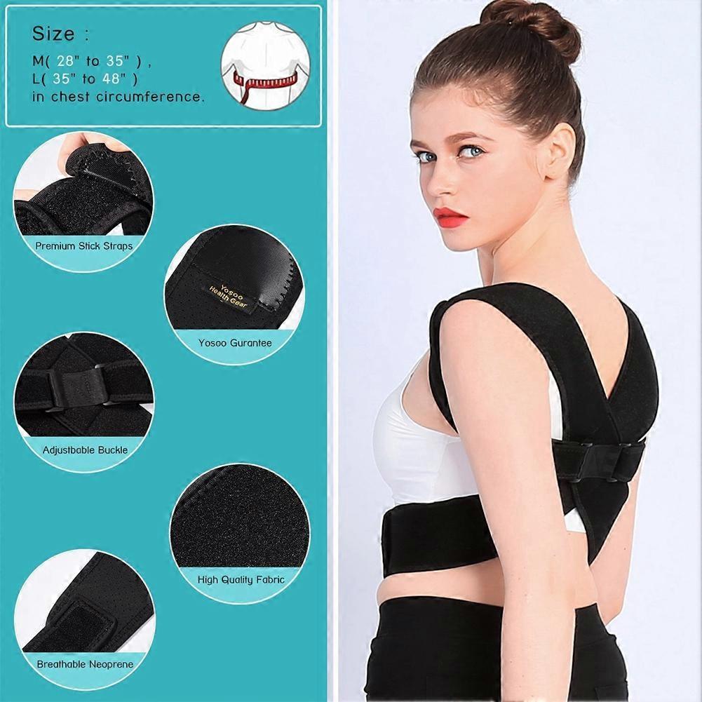 Posture Corrector Clavicle Support Brace, Spinal Support for Improving Posture, Upper Back Pain
