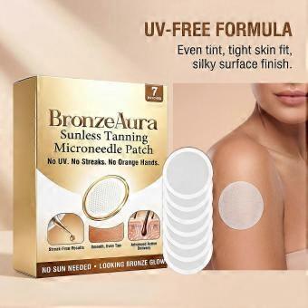 Self tan streak free micro needle adhesive patch 7 14 21 pcs sunless glow for natural skin tone