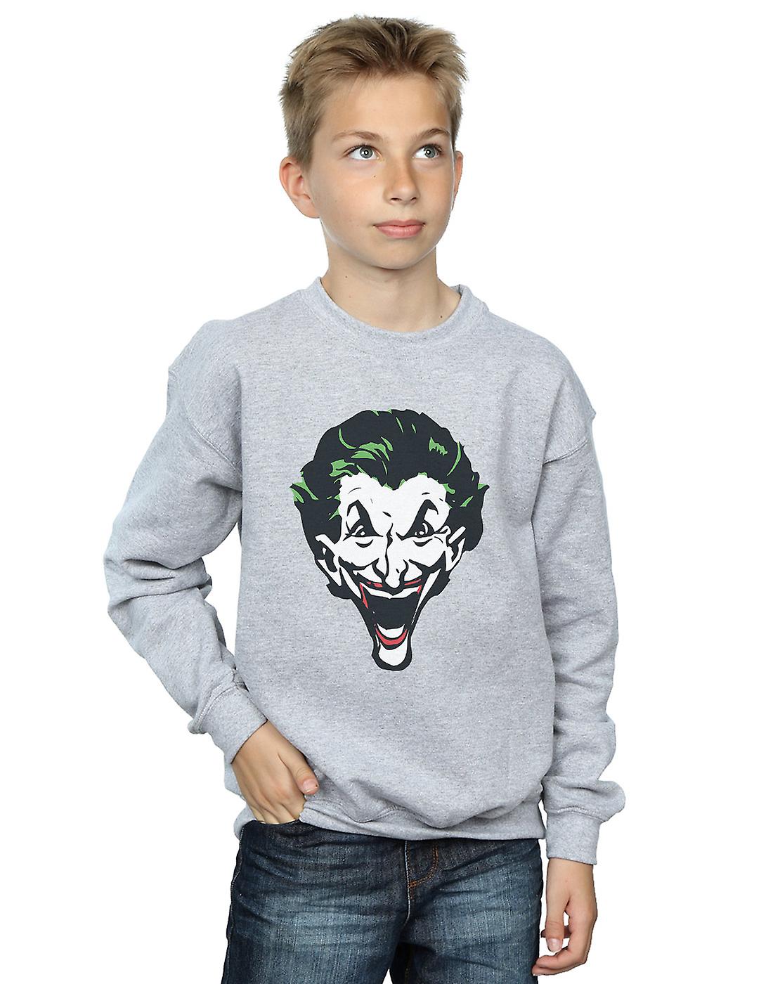 DC Comics Boys The Joker Big Face Sweatshirt
