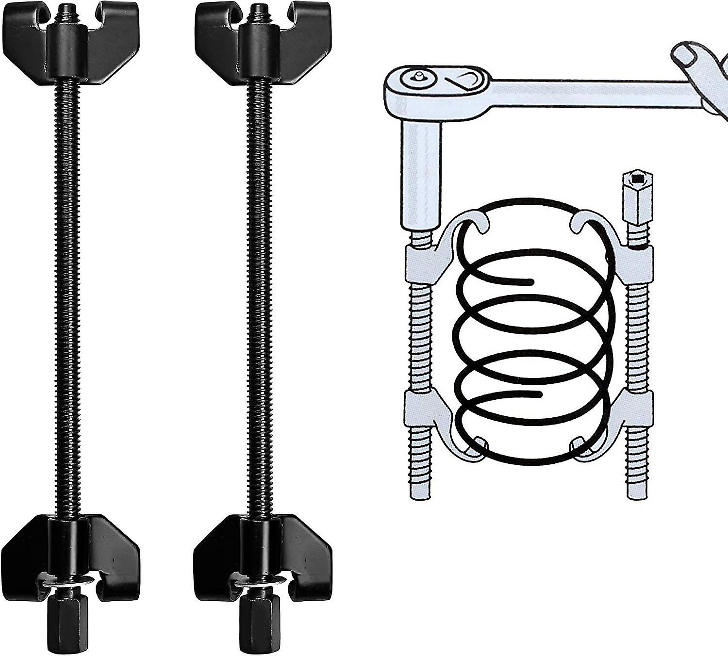 Set Of 2 Spring Tensioners With 4 Claws For Suspension Depth Up To 370 Mm