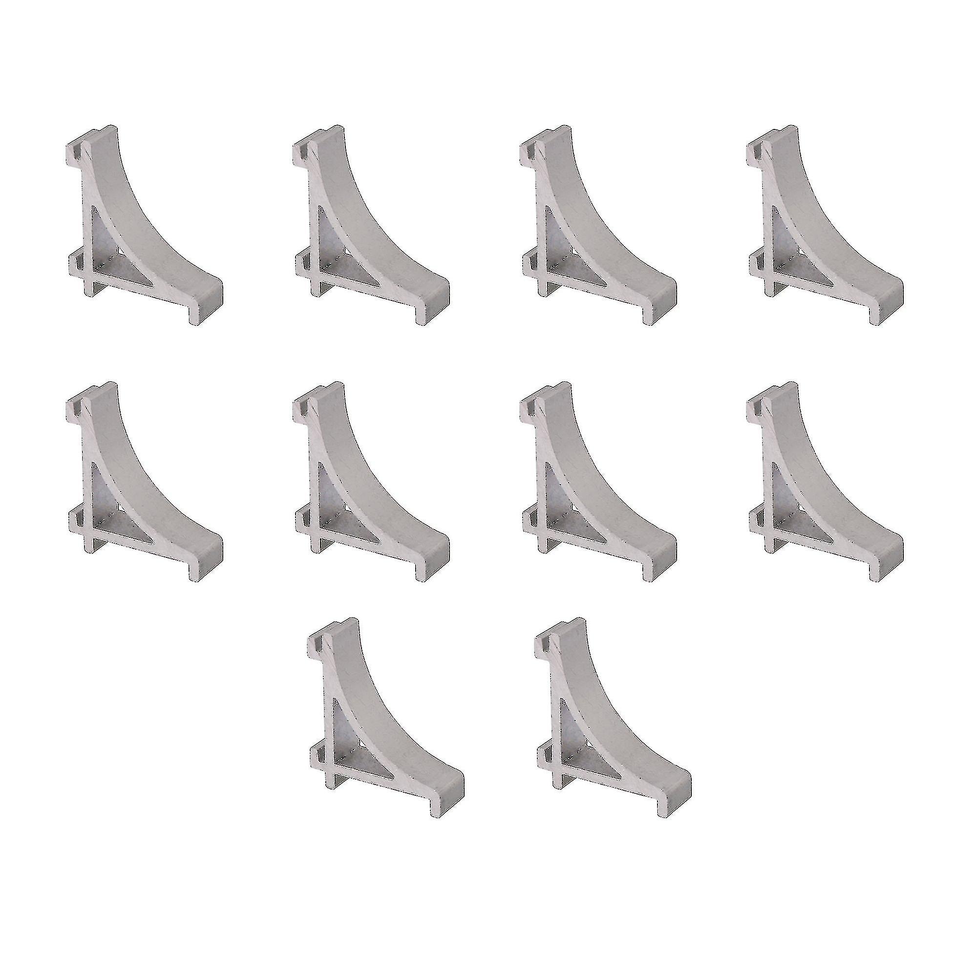 10 kpl 2.3cm alumiiniseos hopea jääkaappi hyllyn tukikoukut A