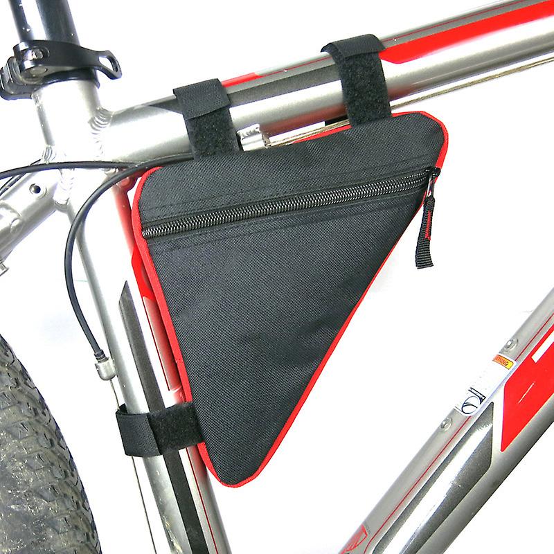 Bicycle Cycling Bag Front Tube Frame Zipper Triangular Pouch Holder for Mobile Phone Keys