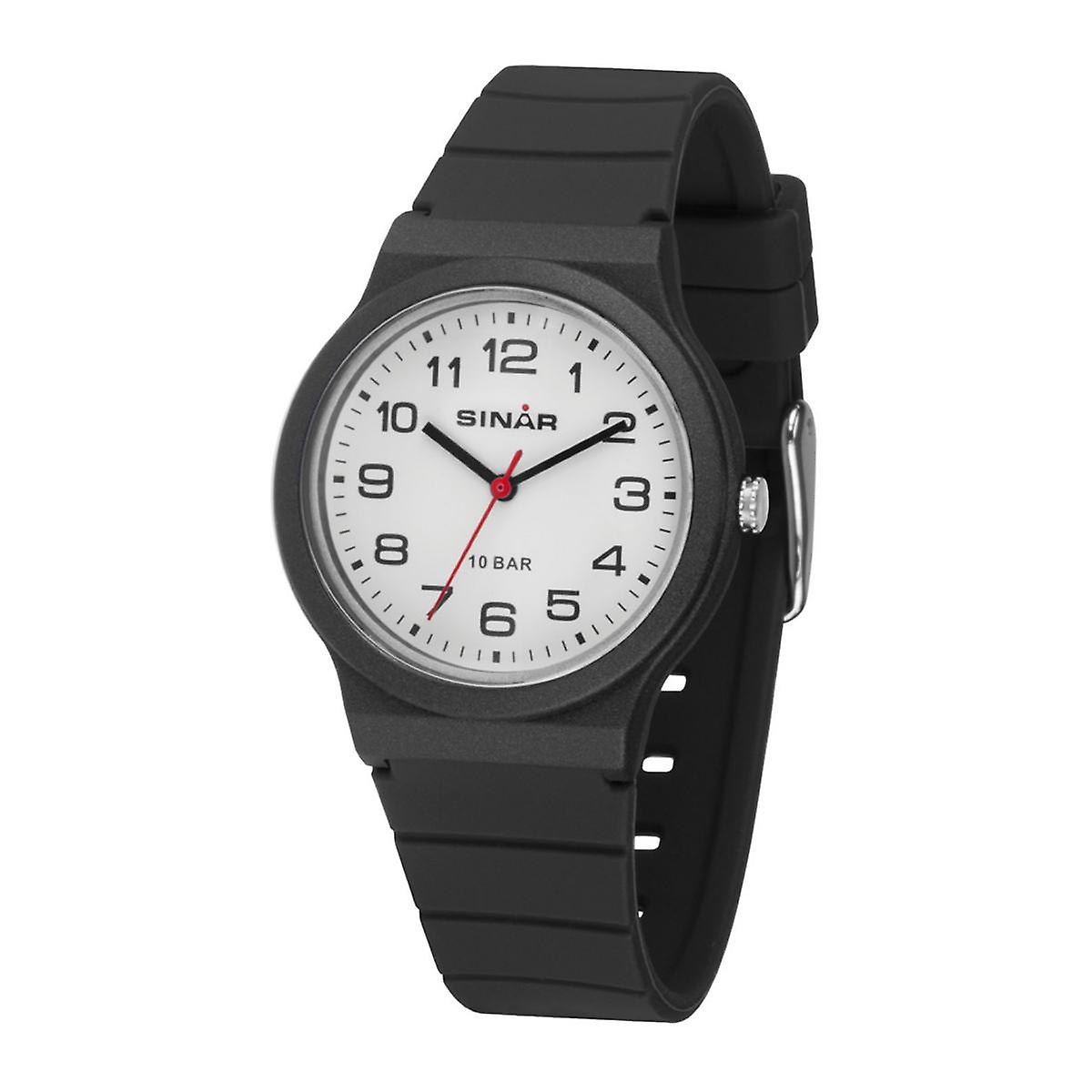 SINAR Youth Watch Wristwatch Analog Quartz Unisex Silicone Band XB-18-1 Black