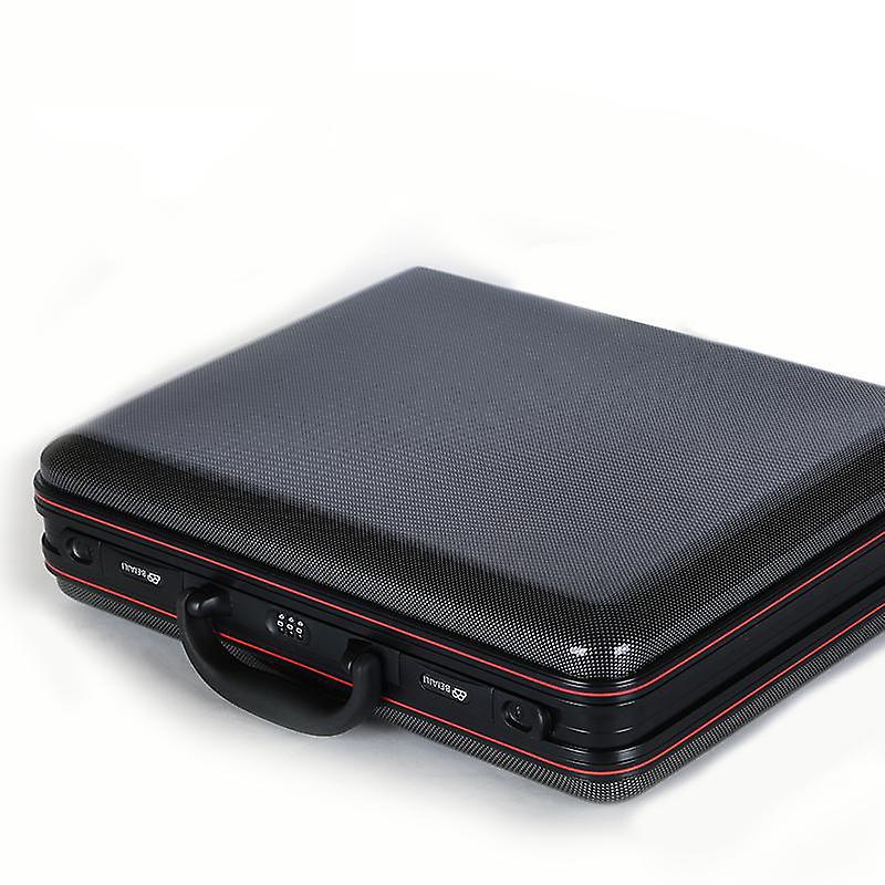 Men Portable Password Box Business Briefcase Documents Travel Carryon Toolbox Laptop Case Black
