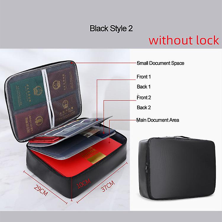 Safety Fireproof Briefcasehousehold Waterproof Envelope File Document Storage Bag Organizer Important File Arrange Accessories