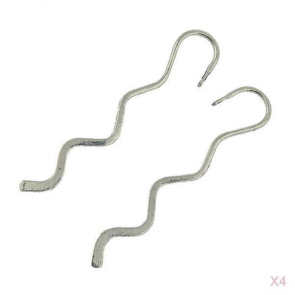 80Pcs Tibetan Silver Beading Wavy Bookmarks With Loop For DIY Making