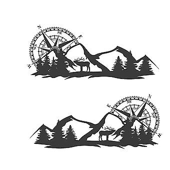 Rv Motorhome Universal Body Sticker Diy Compass Navigation Animal Decal Sticker Decoration For Car