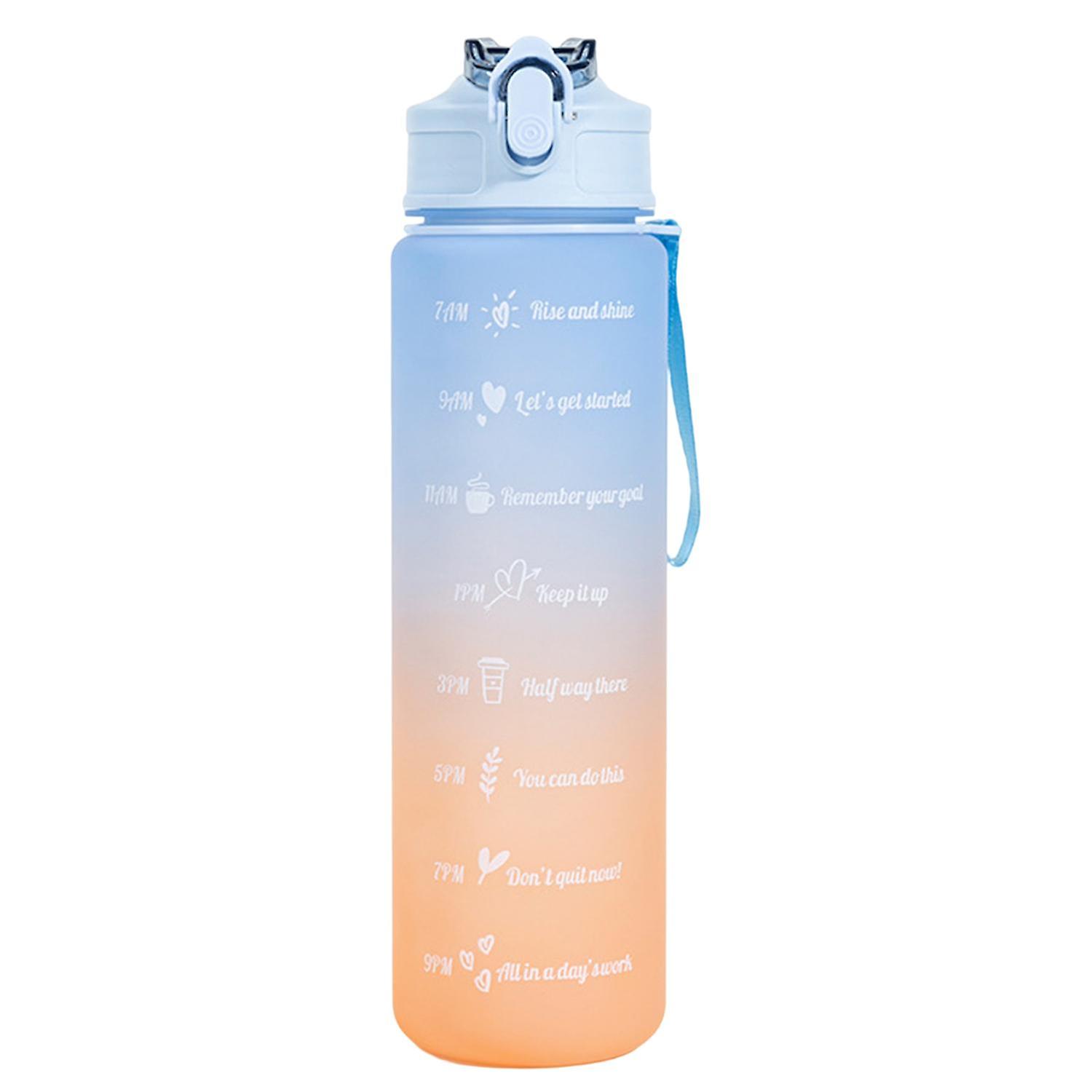 750ml Drinking Bottle Gradient Large Capacity Ins Style Traveling Straw Drinking Jug Daily Use