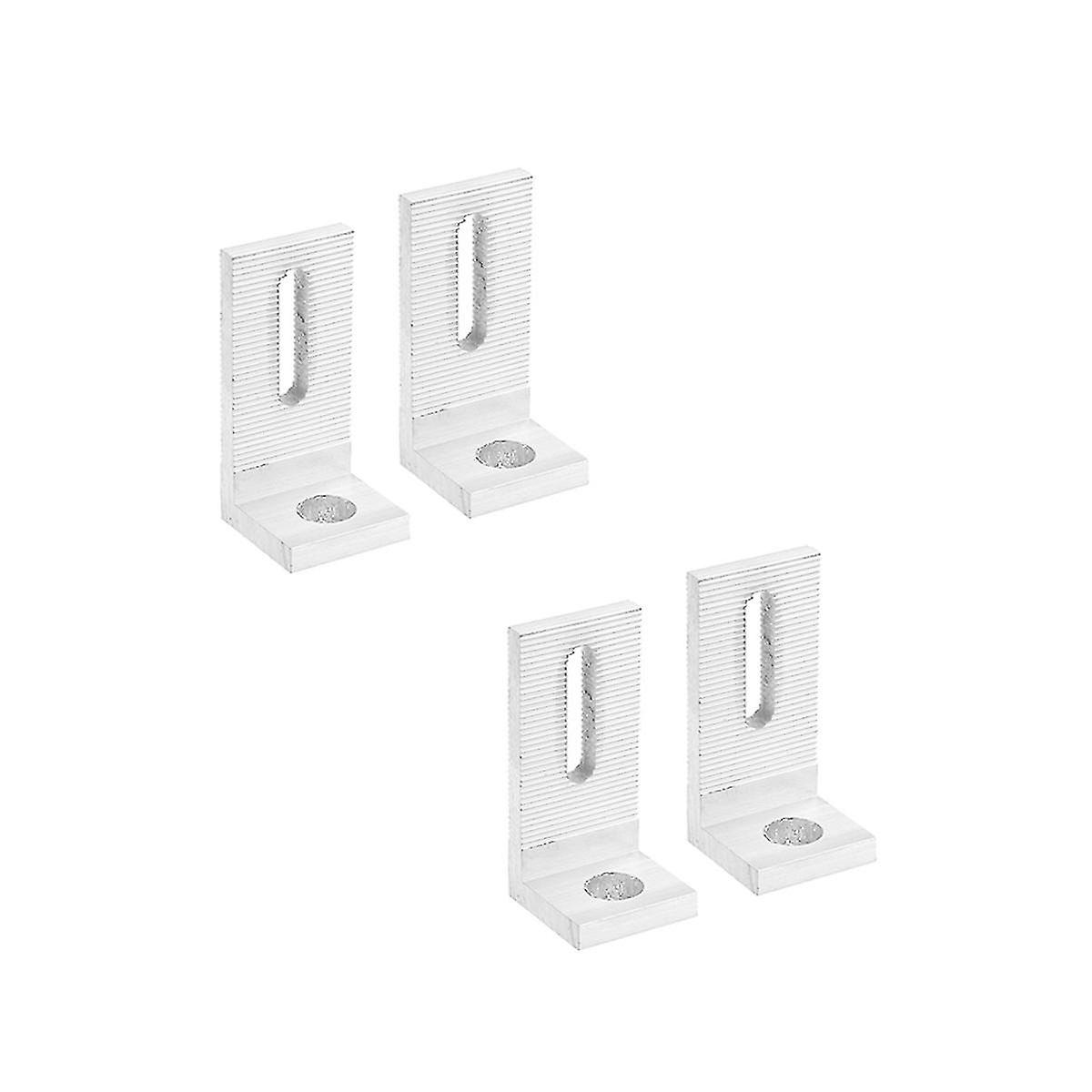 4 Pack Solar Panel Mounting L Brackets Aluminum Alloy 8mm Diameter For Solar Panel System Install