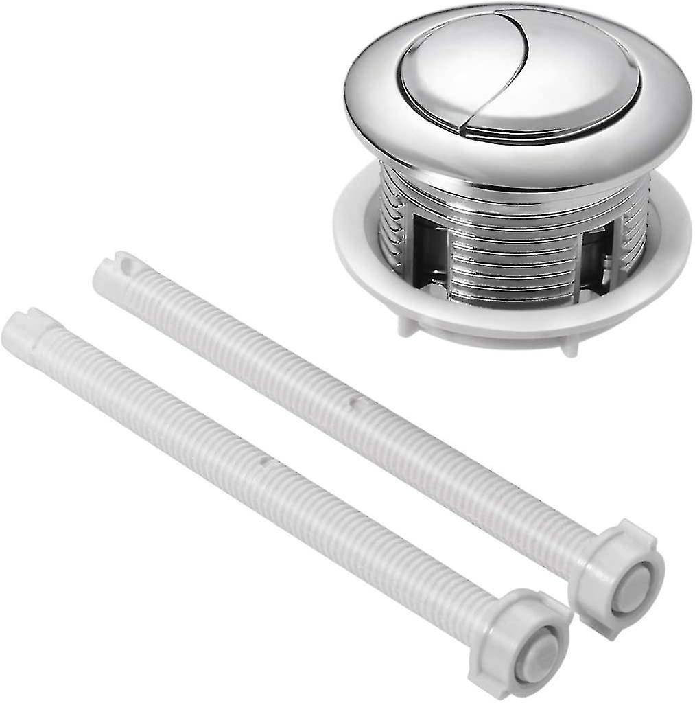 Bouton poussoir double chasse 38mm Bouton de remplacement double chasse Bouton poussoir de réparation du réservoir d’eau avec filetage 