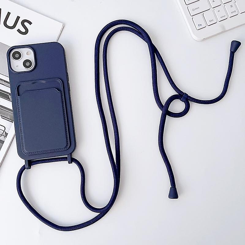 Silicone Card Holder Phone Case For iPhone 15