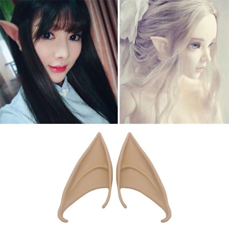 10 Pairs Halloween Elf Latex Ears, Size:12cm