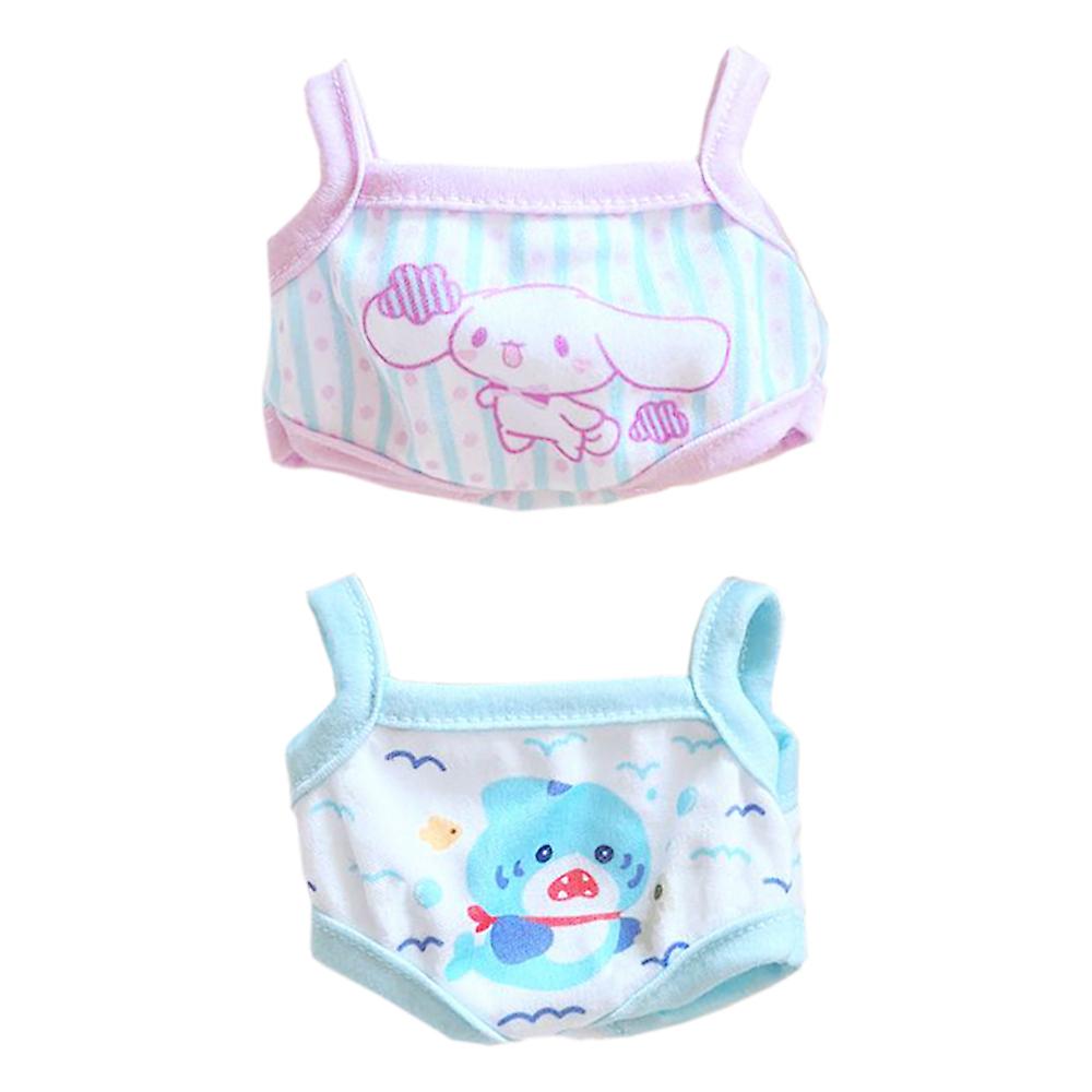 20cm Plush Doll Clothes Animal Pattern Strap Pants 8in Doll Dress Up