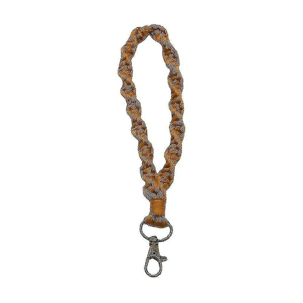 Cotton String Wrist Bracelet With Key Ring Sticks