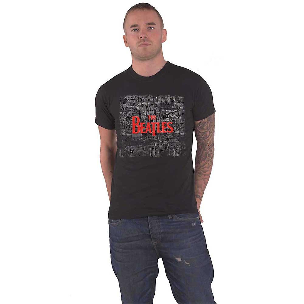 The Beatles Tickets and Band Logo Puff Print T Shirt