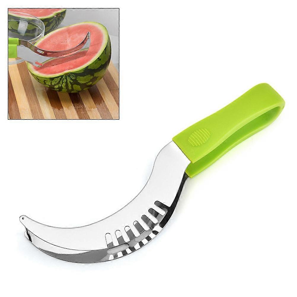 Watermelon Cutter Cantaloupe Fruit Slicing Cutter and Server Steel Core Cutting Utensil