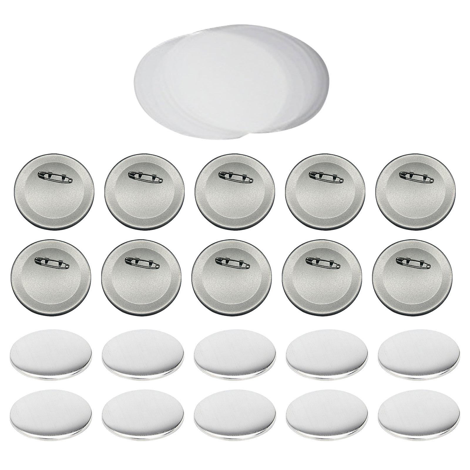 10x Blank Button Badge Parts Set Round Blank Button Pins for Gifts Souvenirs 75mm rustproof