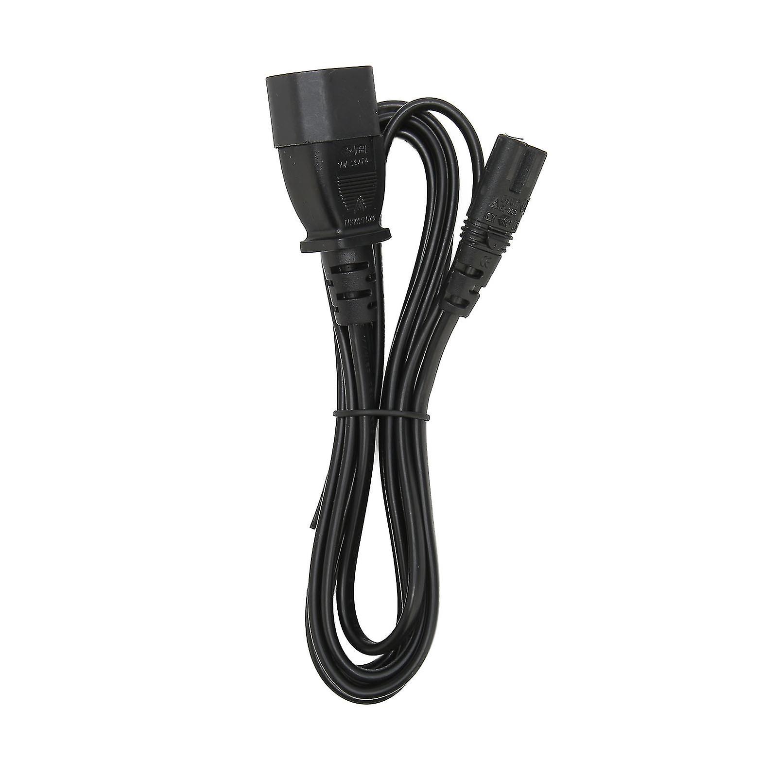 IEC320 C14 to C7 Male to Female Power Adapter Cable for LCD Monitor, Printer, Digital Camera, 2m