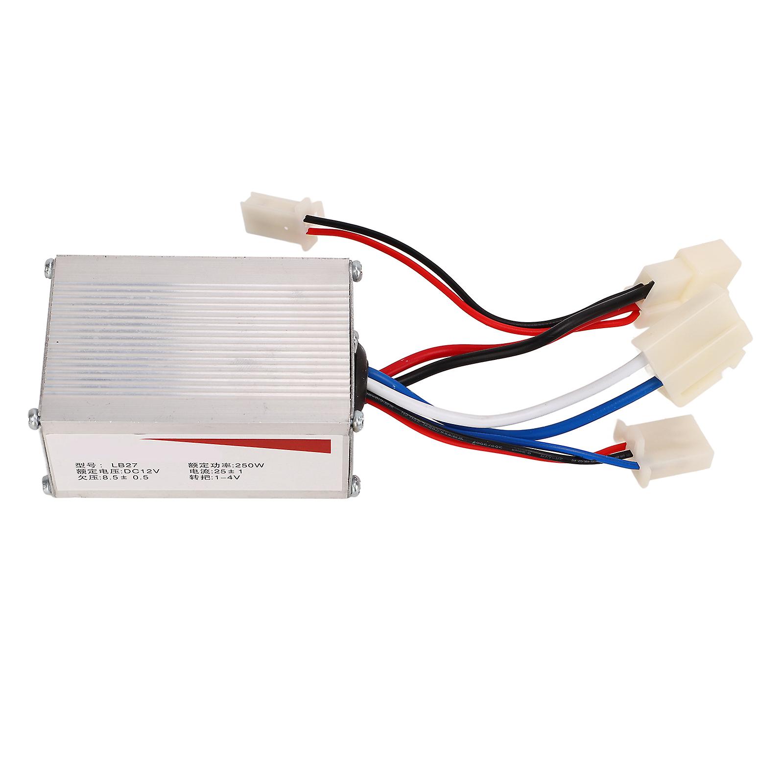12V 250W Motor Speed Controller Brushed with 3 Wires Aluminium Shell Motor Speed Controller Box for Electric Bikes
