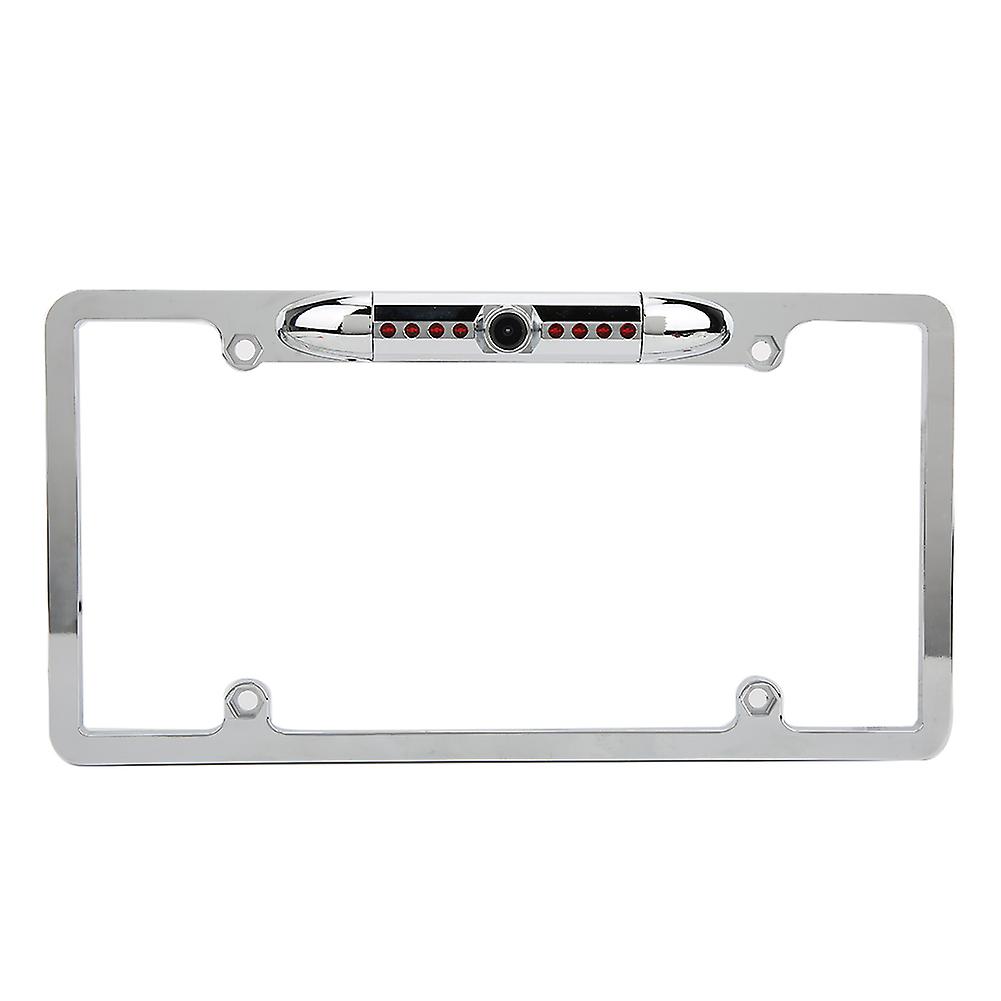 Wide Angle 170° Infrared Rear View License Plate Camera Silver