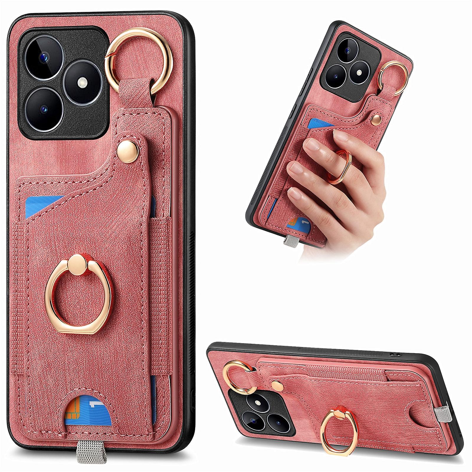 Retro Ring Card Bag Phone Case For Realme C53