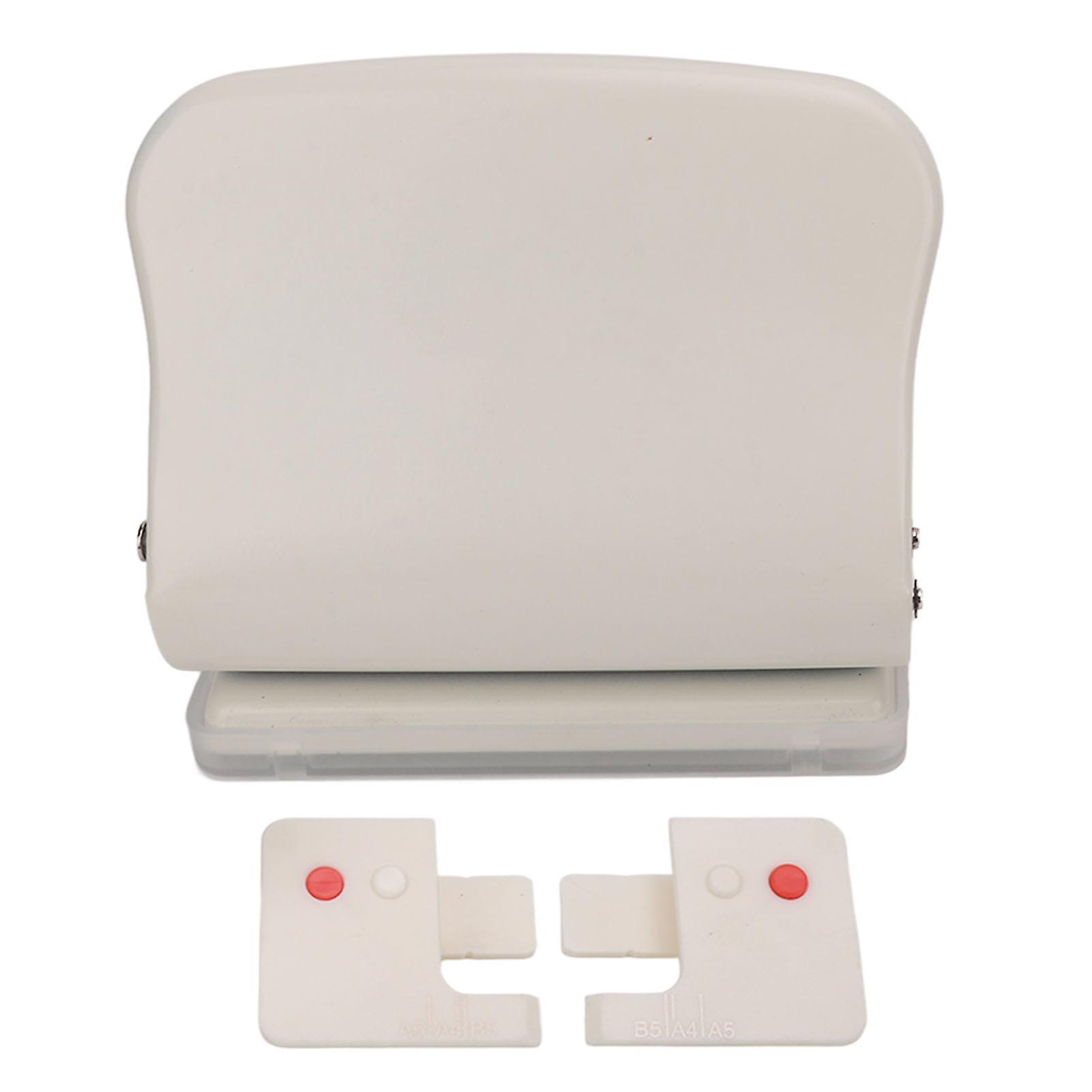 Hole Punch Metal Body Incisive Edge Plastic Bottom Pad 10 Holes Handheld Paper Punch for Bookbinding Documentation