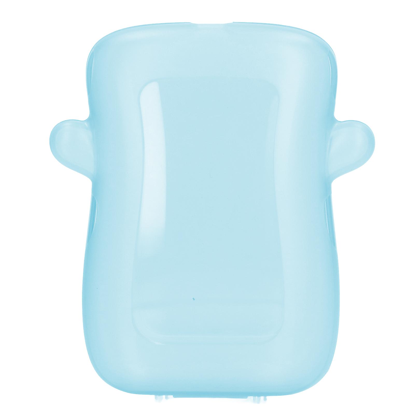 Boîte à bascule anti-compression, portable, transparente, anti-compression, pour purée, jus, bleu