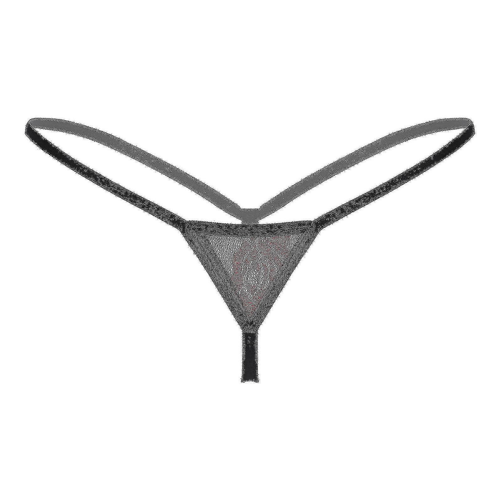 Naisten läpinäkyvä pitsi Micro Thongs G-strings alushousut Pikkuhousut Matala vyötärö Joustava vyötärönauha T-selkä Alusvaatteet Alusvaatteet