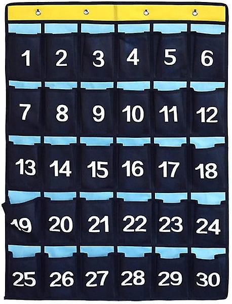 Numbered Pocket Chart Classroom Organizer for Cell Phones and Calculators