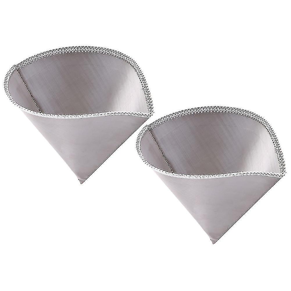 2pcs Stainless Steel Cone Filter 2 To 3 Cup Coffee Drip Filter