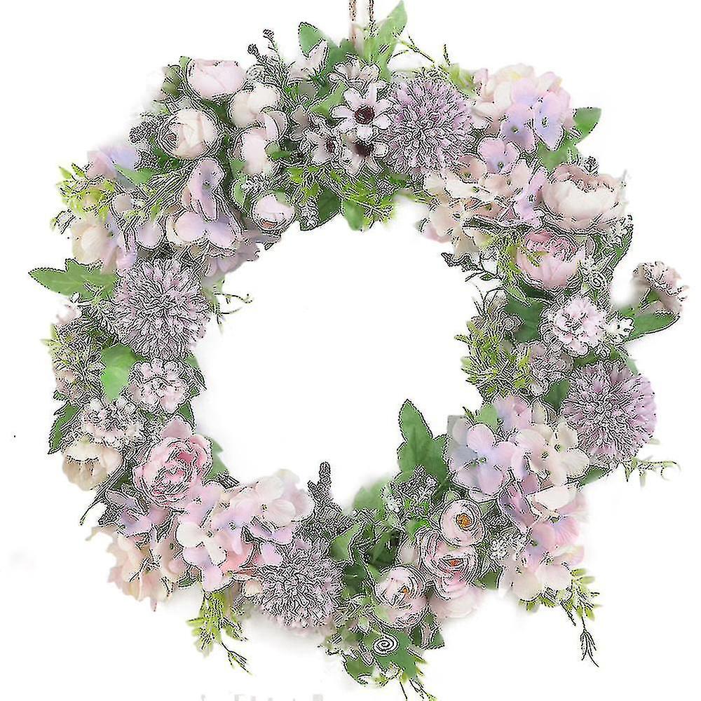 人工牡丹の花輪 - ドアリース40cm偽の牡丹春の花輪互換の正面玄関、壁、結婚式、家の装飾-o