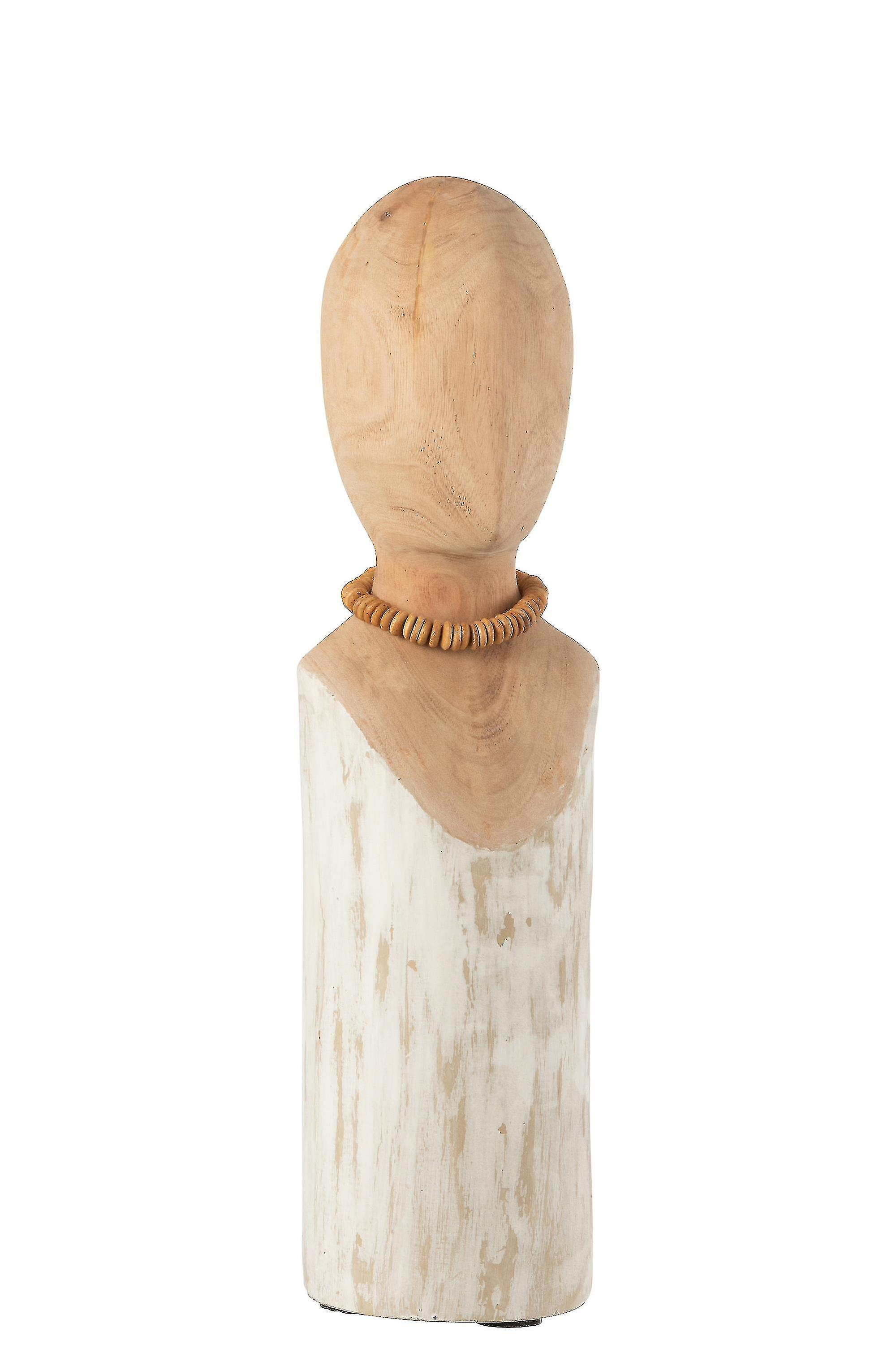 J-line Image Bust Hout Wit Bruin Groot