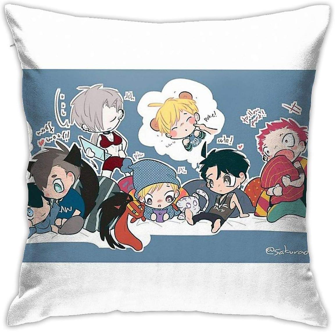 私の奇妙なルームメイトチルアウトマグカップクッションスロー枕カバーソファ寝室用装飾枕カバー45CM * 45CM AA-1261