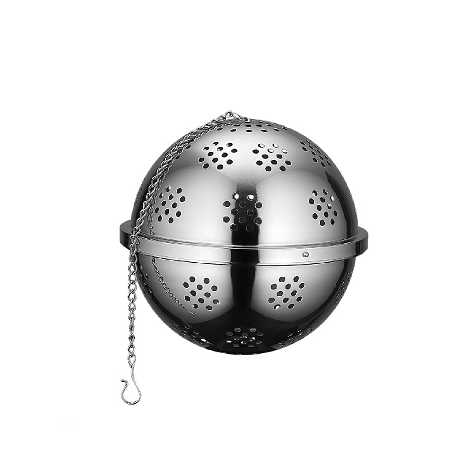 Fine Mesh Tea Filter Ball with Chain Easy Using Spices Filtering Balls Kitchen Supplies