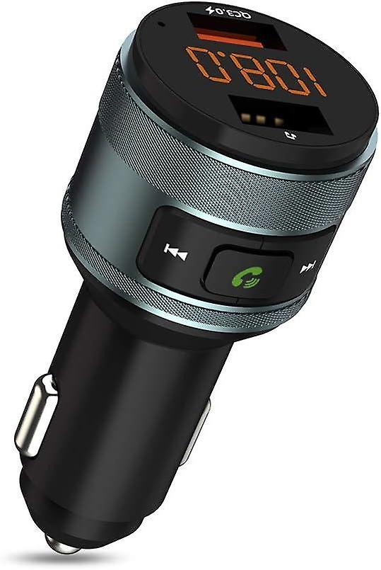 Car Phone Adapter Bluetooth FM Transmitter with Dual USB Charger